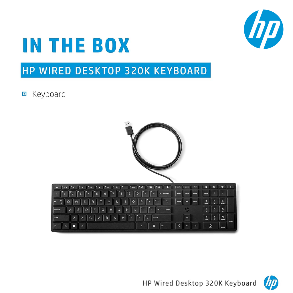 HP 320K Wired USB Desktop Keyboard