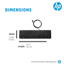 HP 320K Wired USB Desktop Keyboard