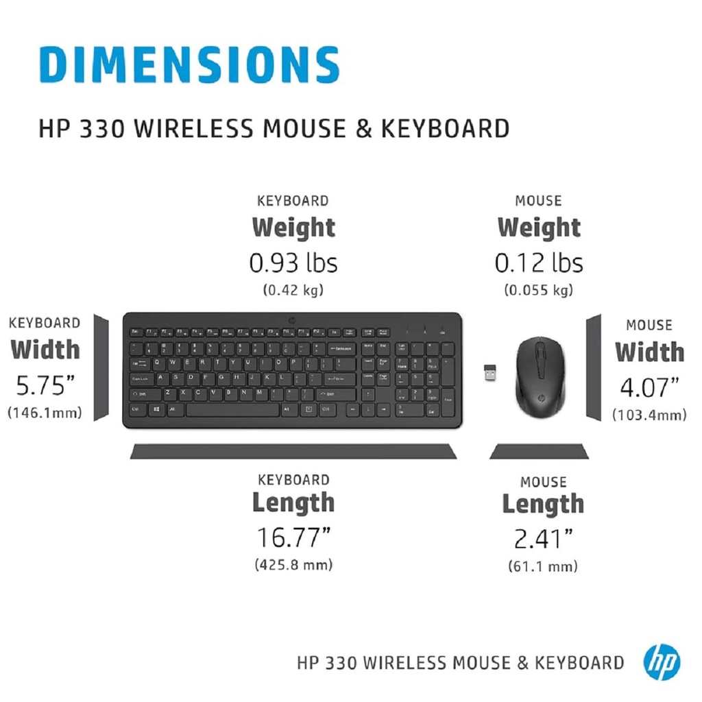 HP Wireless Keyboard and Mouse Combo 330