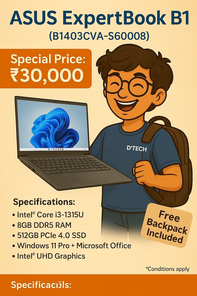 ASUS ExpertBook B1 Laptop