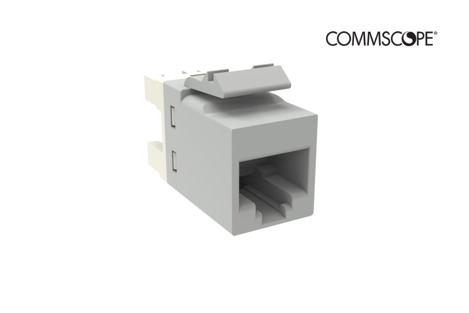 CommScope SL-Series Modular Jack, RJ45, Cat6 Unshielded, Gray(Pack of 10)