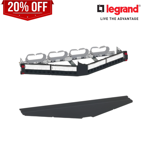 [033792+033758] Legrand Angled Panel to be Equipped with Connectors & With Cover