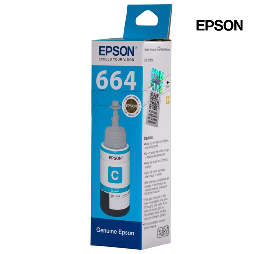 [T6642 - 664] Epson Cyan 70 ml Ink Bottle(Pack of 5)