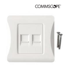 [235001-2(pack of 10)] COMMSCOPE/AMP Face Plate Dual Port -235001-2 (Pack of 10)